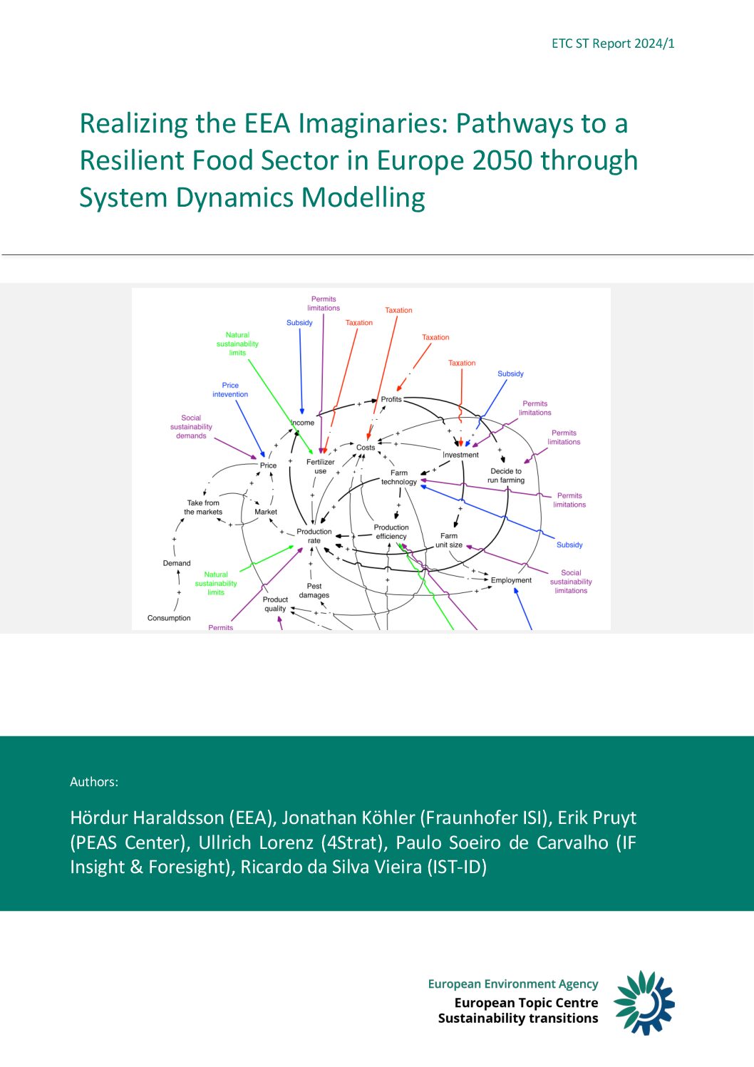 European Topic Centre 2024 Realizing the EEA Imaginaries. Pathways to a Resilient Food Sector in Europe 2050 through System Dynamics Modelling